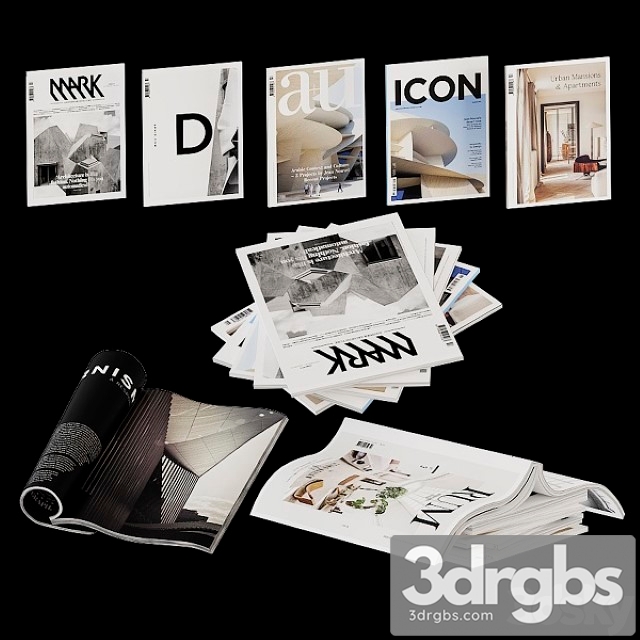 Magazine Collection in Open and Closed Versions 3dsmax Download - thumbnail 1