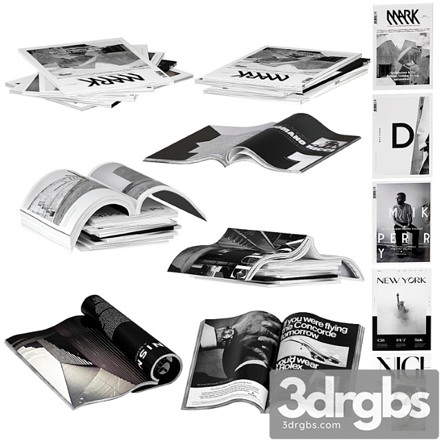 Magazines Dark Color 1 3dsmax Download - thumbnail 1