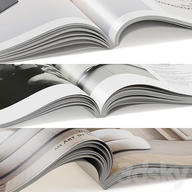 magazines opened 3DSMax File - thumbnail 2