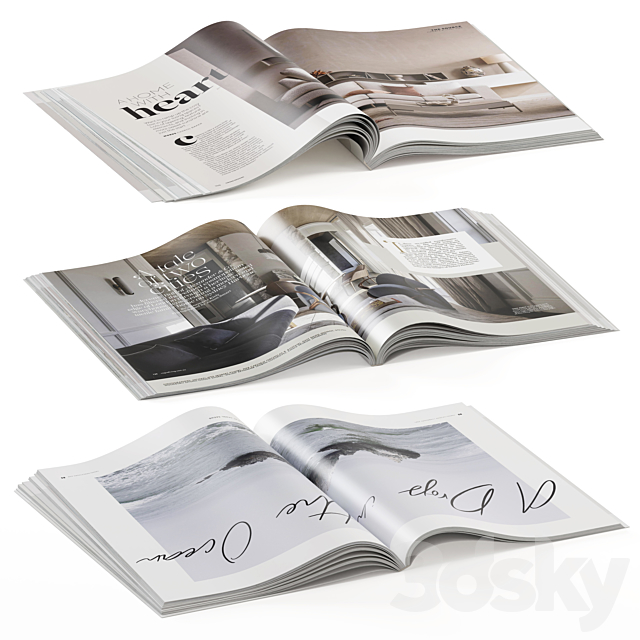 magazines opened 3DSMax File - thumbnail 3