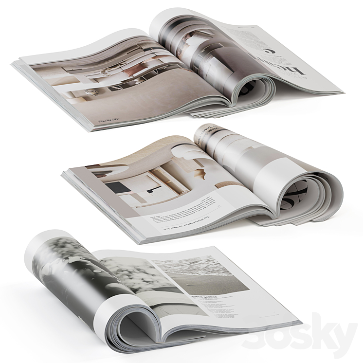 magazines rolled 3DS Max - thumbnail 1