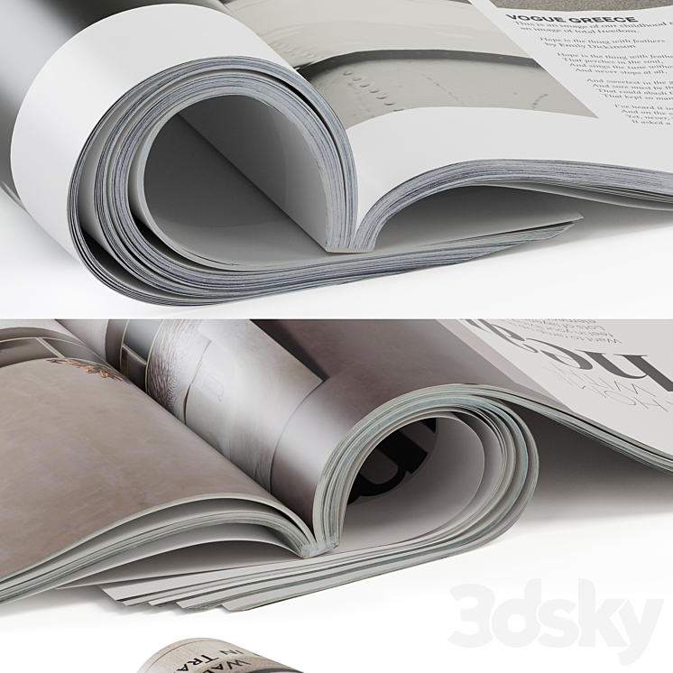 magazines rolled 3DS Max - thumbnail 2