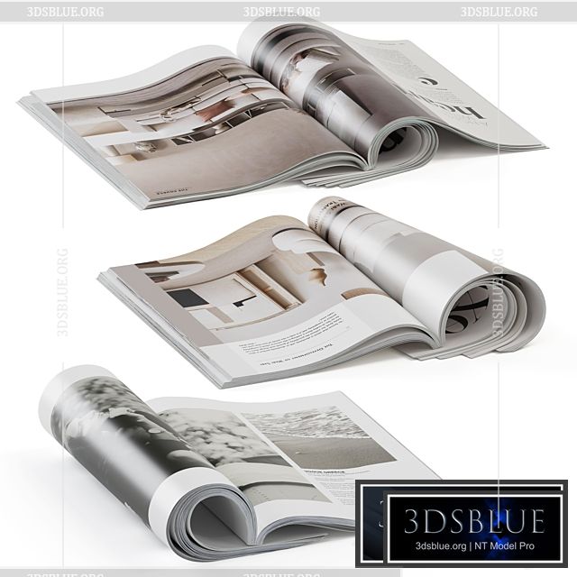 magazines rolled 3DS Max - thumbnail 3