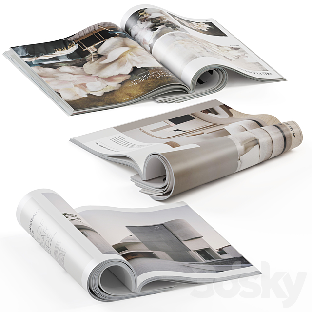 magazines rolled 3DSMax File - thumbnail 5