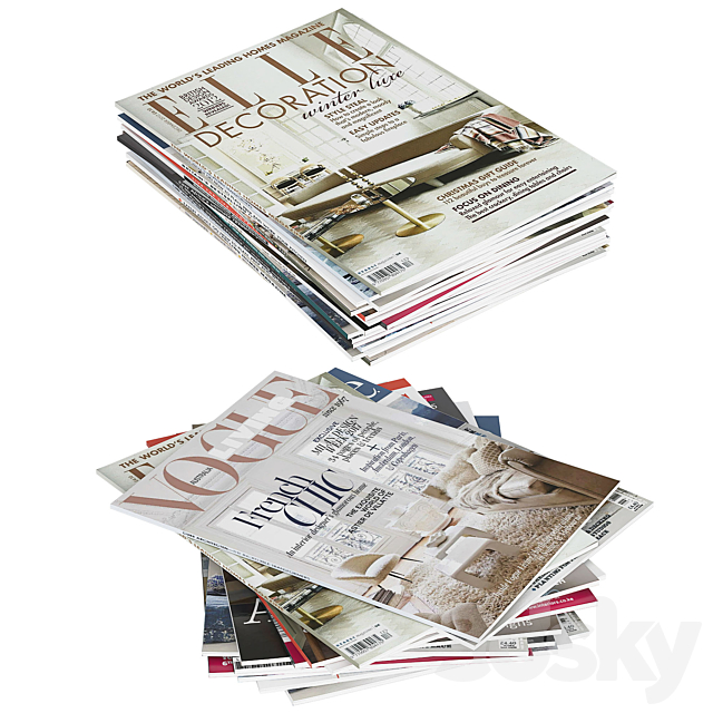 Magazines stacks 3DSMax File - thumbnail 2