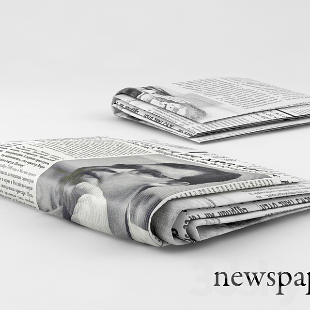 newspaper 3ds Max - thumbnail 1