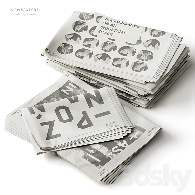 Newspapers 3DSMax File - thumbnail 4