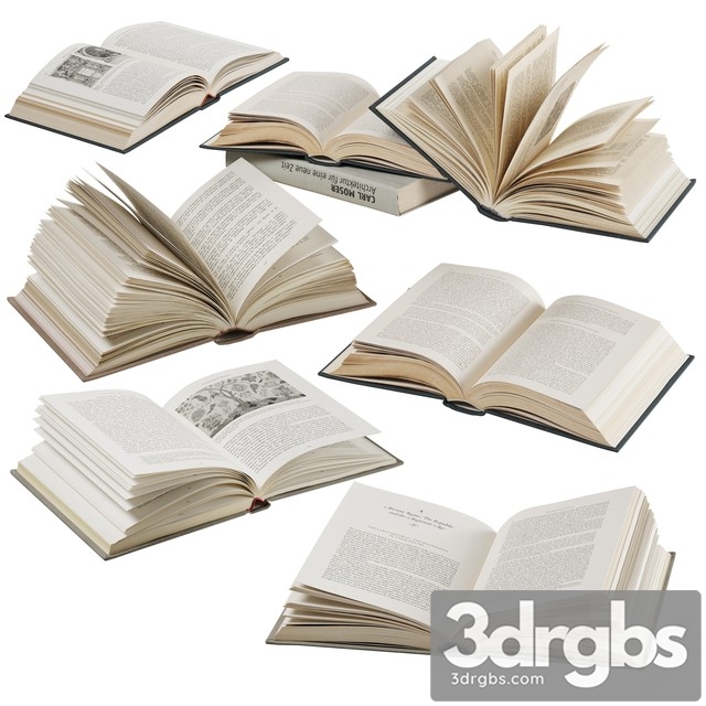 Opened Books Collection 3dsmax Download - thumbnail 1