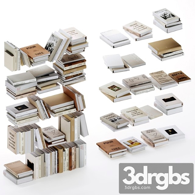 Set of beige and white design and art books vol3 - thumbnail 1