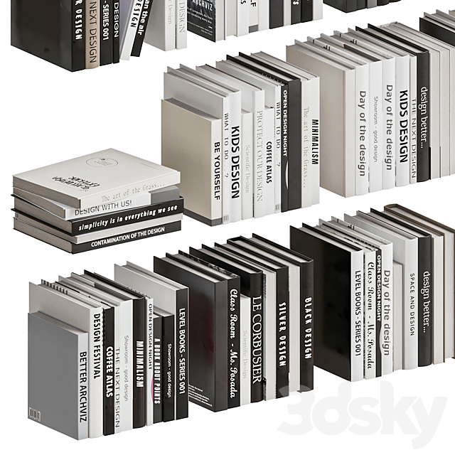 Set of Books 01 3DSMax File - thumbnail 5