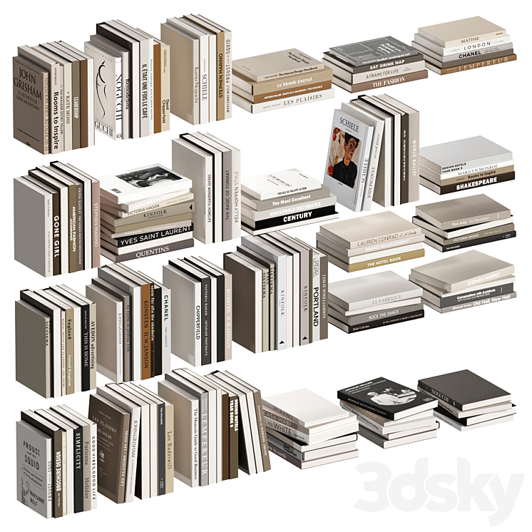 Set of books 3DS Max - thumbnail 1