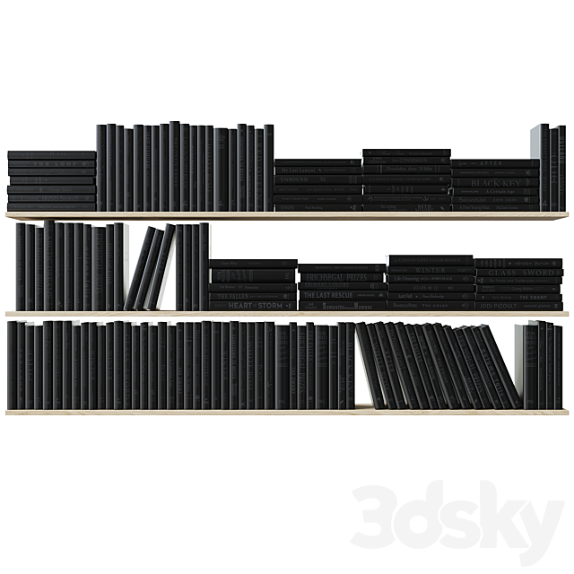 Set of books Black books_1 3DSMax File - thumbnail 5