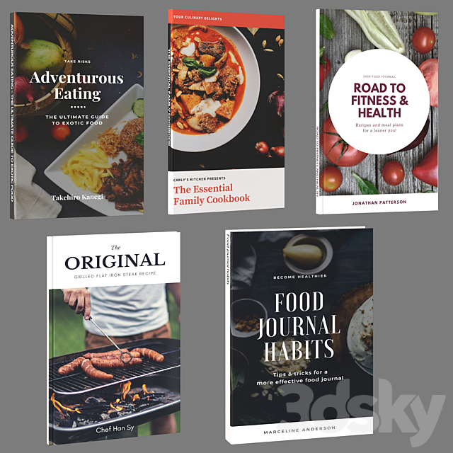 Set of Kitchen Books 07 3DSMax File - thumbnail 5