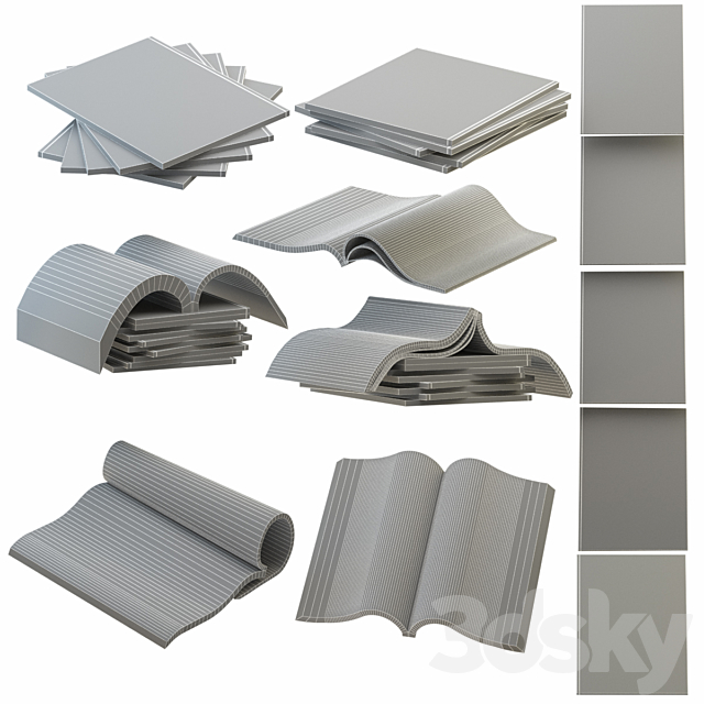 Set of wrapped and open journals 3DSMax File - thumbnail 5