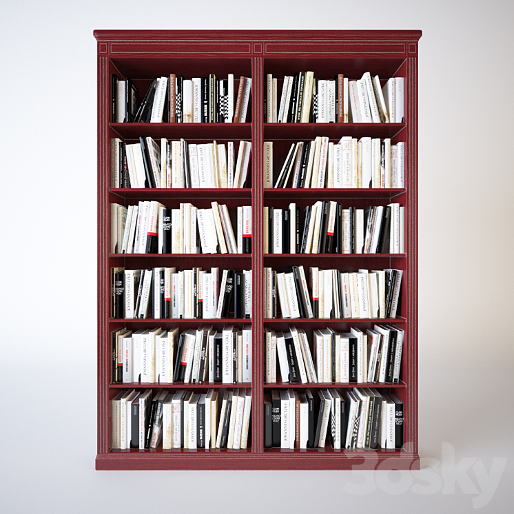 Shelves of books 3DS Max - thumbnail 2