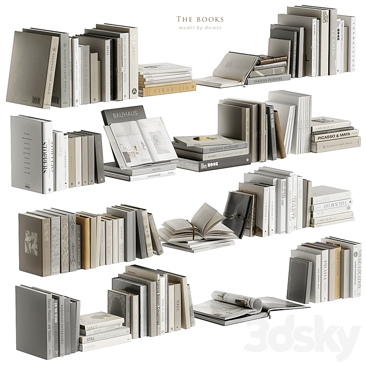 The books 3DS Max Model - thumbnail 1