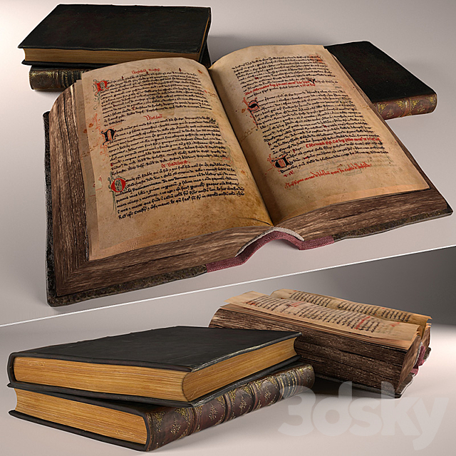 Two old books 3ds Max - thumbnail 1