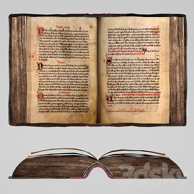 Two old books 3ds Max - thumbnail 3