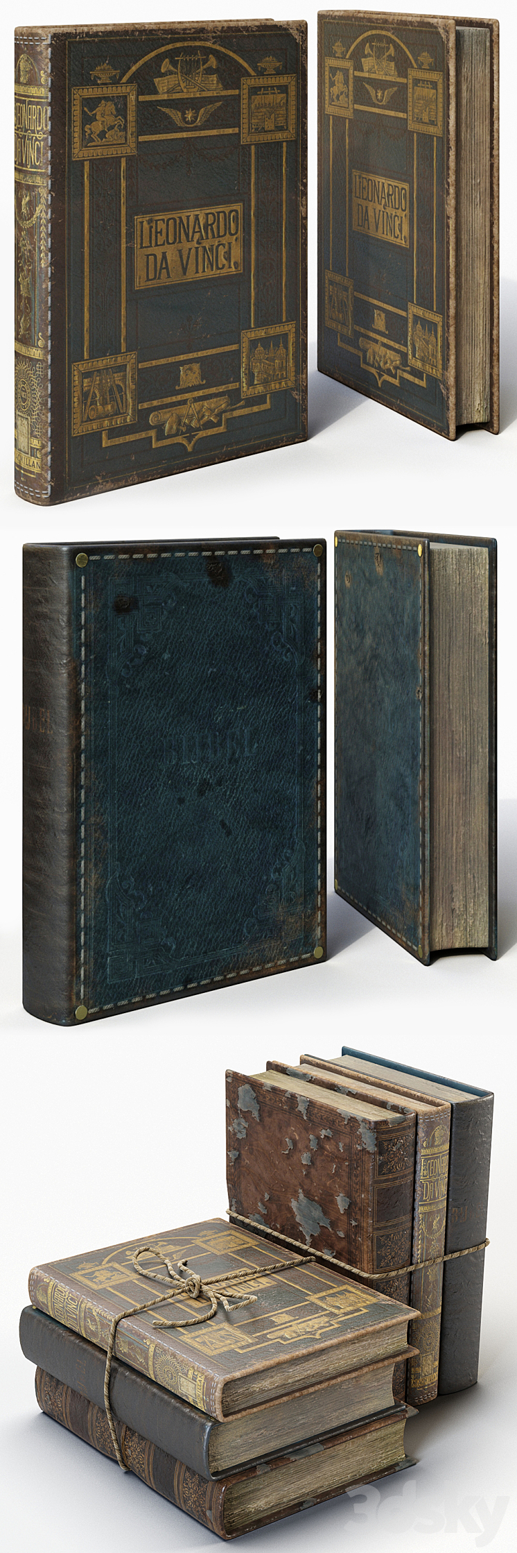 Vintage books 3DS Max - thumbnail 2