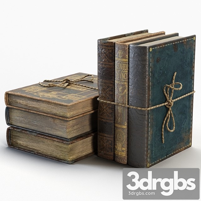 Vintage books 3dsmax Download - thumbnail 1