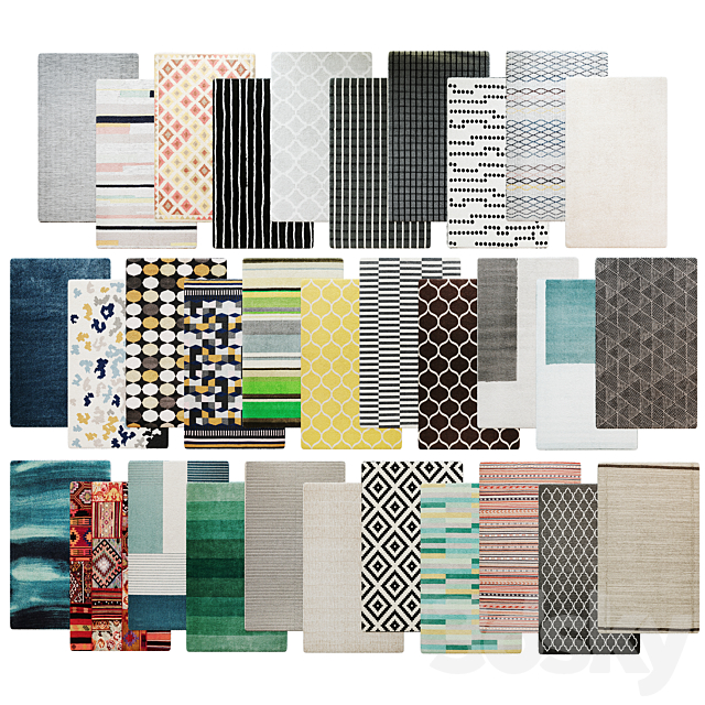 32 IKEA Rug Collection 3ds Max - thumbnail 1