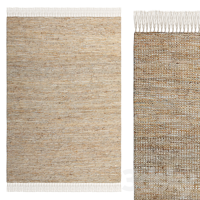 Aidas Jute Leather Rug By La Redoute 3ds Max - thumbnail 1