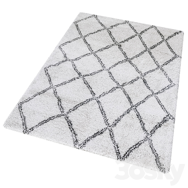 Aksfrytle Rug 7683 cream-gray 3DS Max Model - thumbnail 2