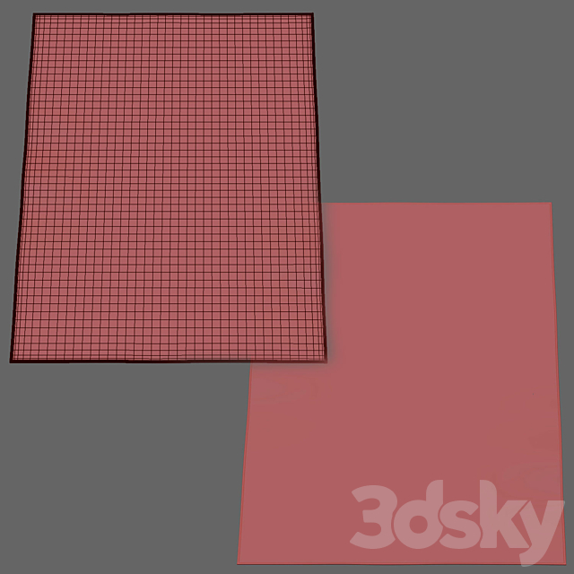 Allegra Hand-Knotted Wool Rug 3DS Max Model - thumbnail 2