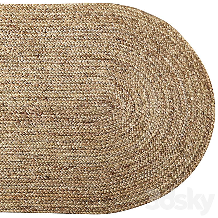 ANTHROPOLOGIE Lorne Oval Rug 3DS Max Model - thumbnail 2