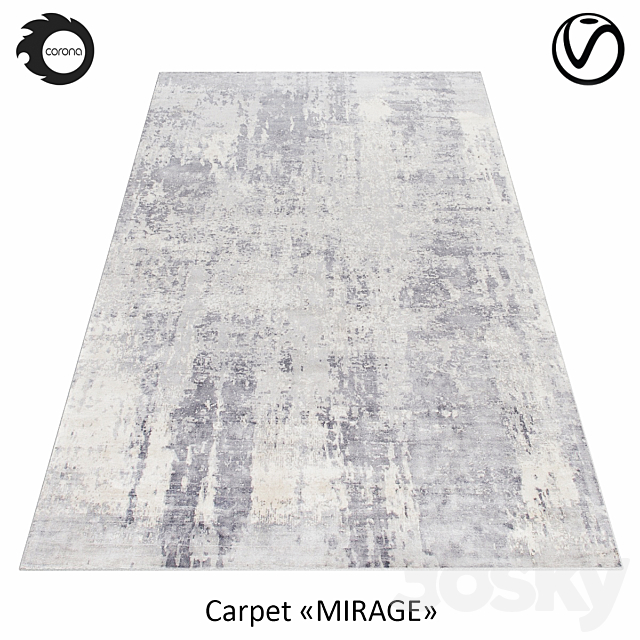 Bamboo silk carpet “MIRAGE” 3ds Max - thumbnail 1