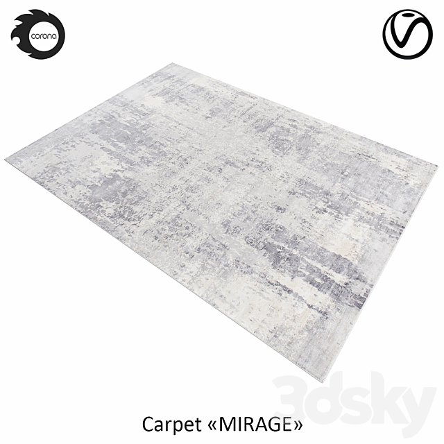 Bamboo silk carpet “MIRAGE” 3ds Max - thumbnail 2