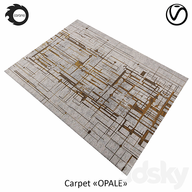 Belgian viscose carpet “OPALE” 3DS Max Model - thumbnail 2