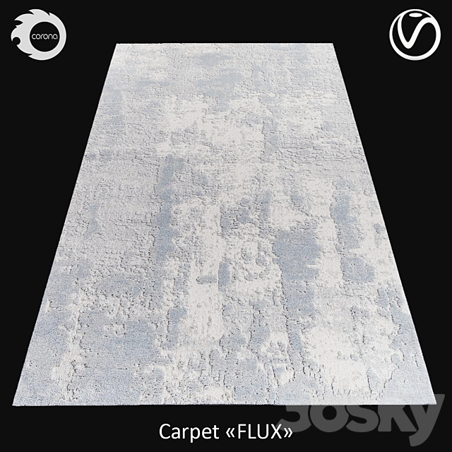 Belgian wool carpet “FLUX” 3ds Max - thumbnail 1