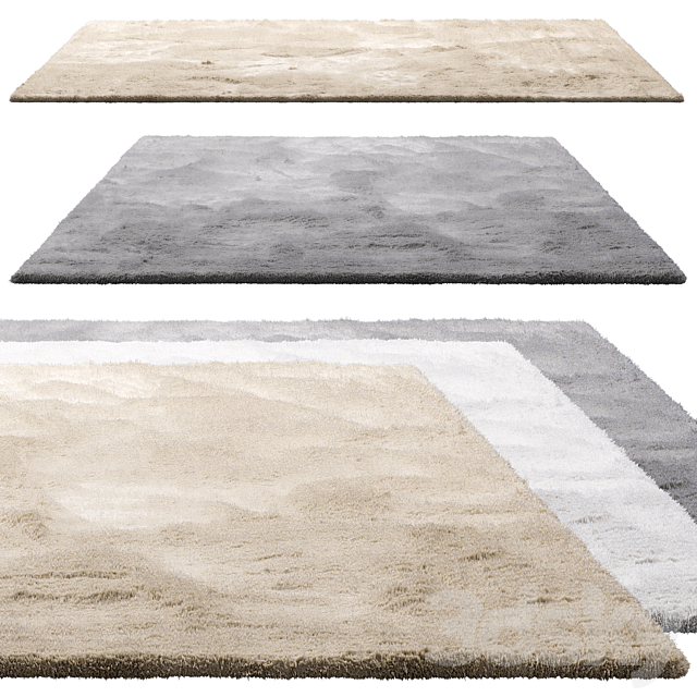 Benuta Dave Rectangular Fur Rug (3 colors) 3ds Max - thumbnail 1