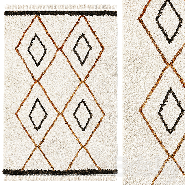 Berber style rug Tia by LA REDOUTE INTERIEURS 3ds Max - thumbnail 1