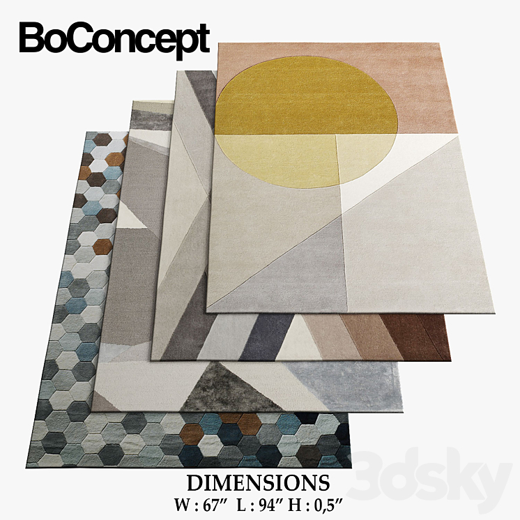 BoConcept Rugs_22 3DS Max Model - thumbnail 1