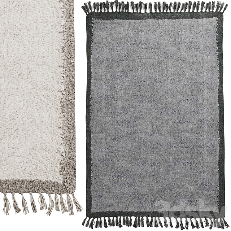 Border Shaggy Rug by Urban Outfitters 3DS Max Model - thumbnail 1