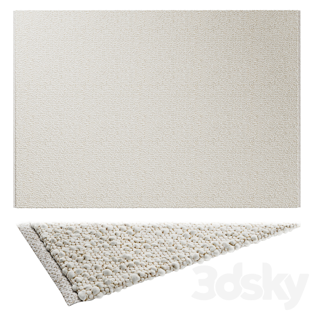 Boucle Ivory Rug from The Rug Collection 3ds Max - thumbnail 1