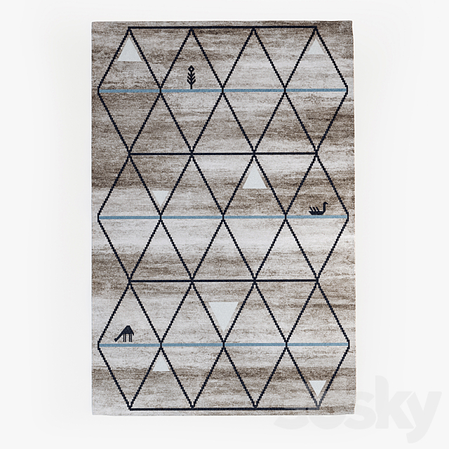 Calligaris rug Gava carpet 3DS Max Model - thumbnail 3