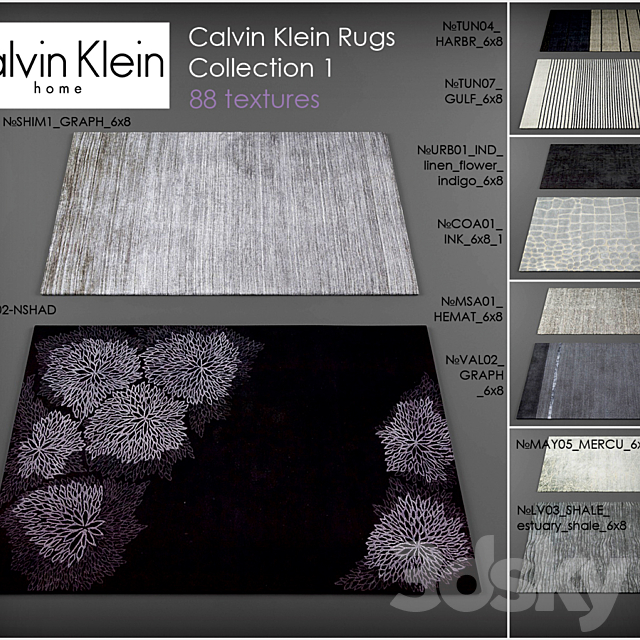 Calvin Klein rugs 3DSMax File - thumbnail 1