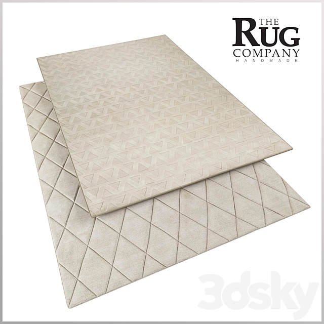 CAPITONE & TRIANGLES WHITE RUGS. RUG COMPANY. 3ds Max - thumbnail 1