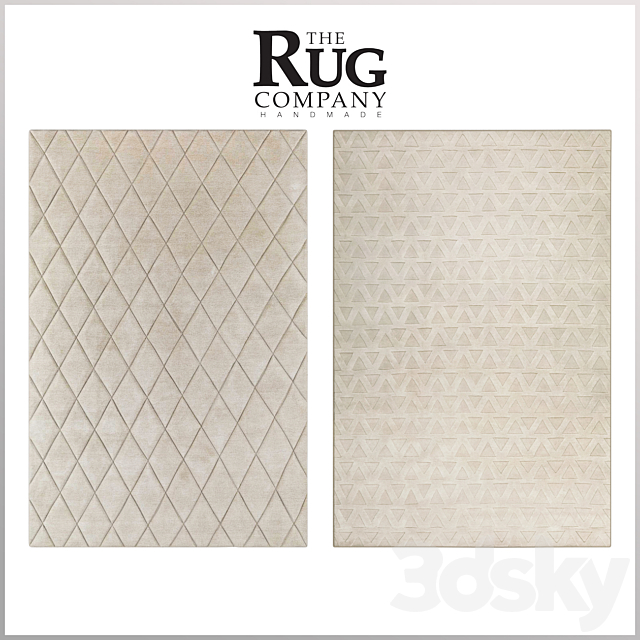 CAPITONE & TRIANGLES WHITE RUGS. RUG COMPANY. 3ds Max - thumbnail 2