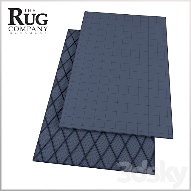 CAPITONE & TRIANGLES WHITE RUGS. RUG COMPANY. 3ds Max - thumbnail 3