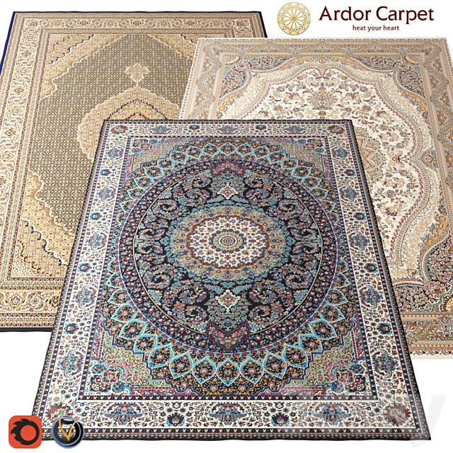 Carpet Ardor (Traditional) 2400h3000 (3 colors) Part 2 3ds Max - thumbnail 1