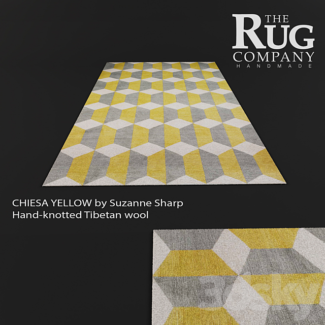 Carpet CHIESA YELLOW Suzanne Sharp 3ds Max - thumbnail 1