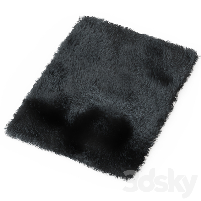 Carpet Fur Gray Shaggi 02 3ds Max - thumbnail 2