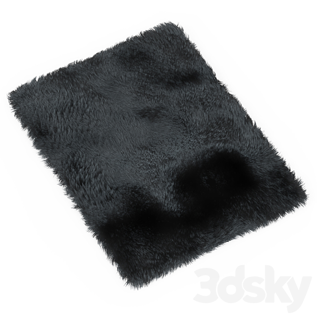 Carpet Fur Gray Shaggi 02 3ds Max - thumbnail 3