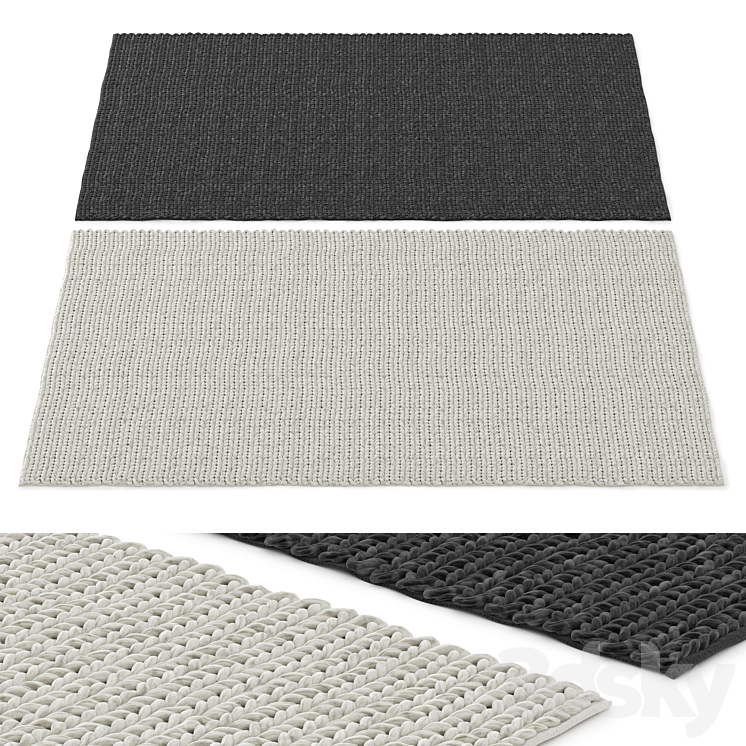 Carpet IKEA HJORTSVANG set 03 3DS Max Model - thumbnail 1