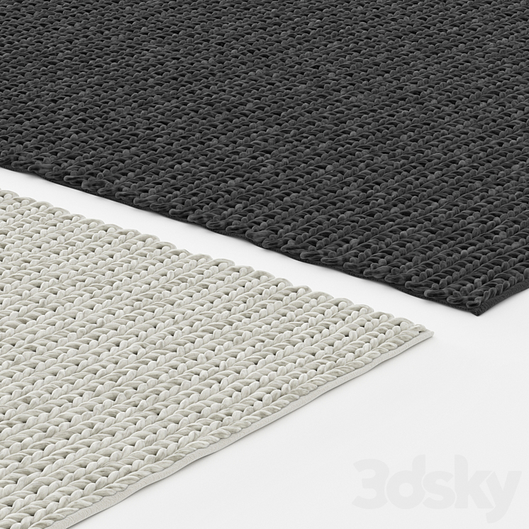 Carpet IKEA HJORTSVANG set 03 3DS Max Model - thumbnail 2