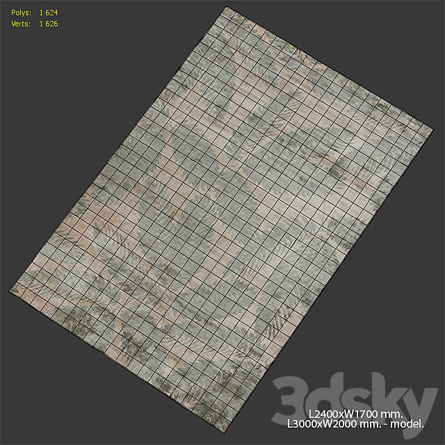 Carpet Linie Design AMBROSIA LEAF Rug 3DS Max Model - thumbnail 3